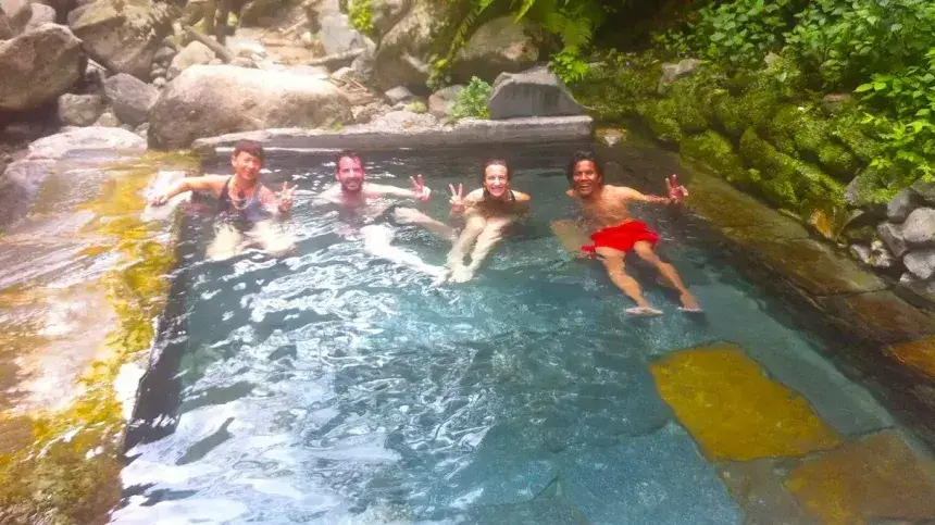 Swimming at Hot springs