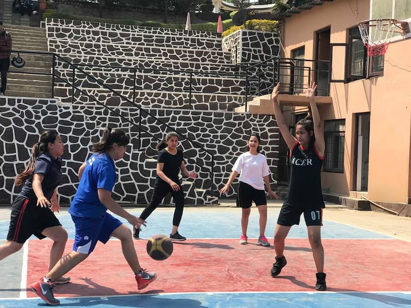 Basketball at junior basketball court