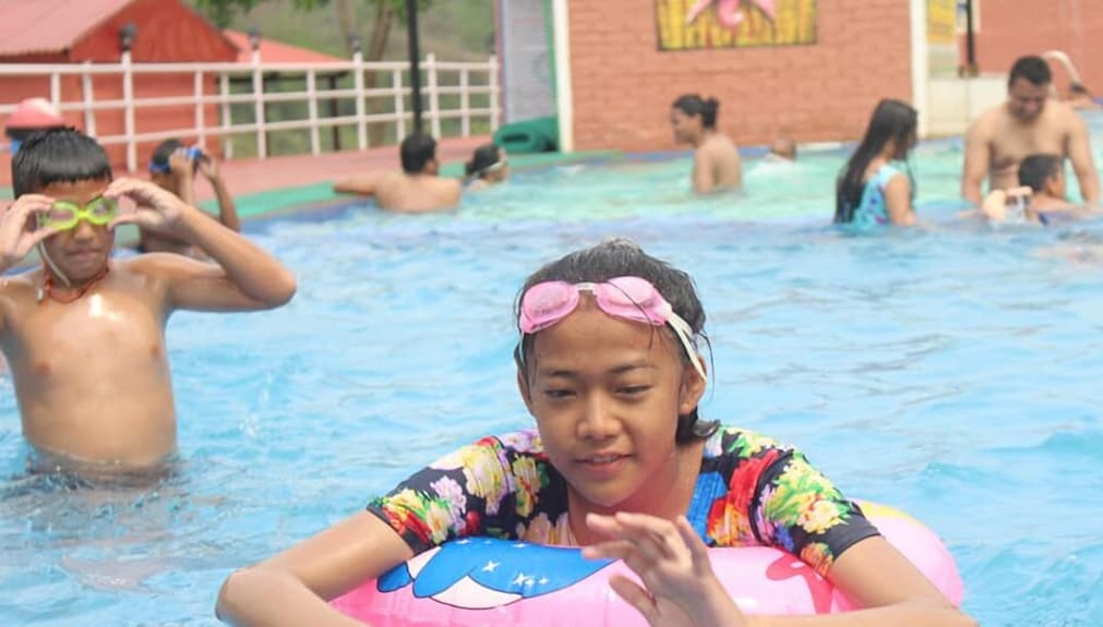 Swimming at Marshyangdi Kids Pool