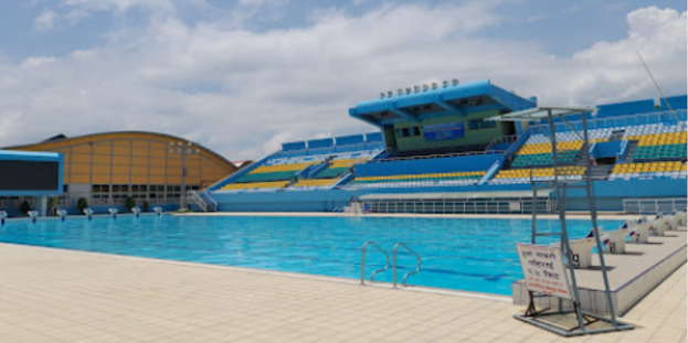 Swimming at Satdobato Swimming Pool