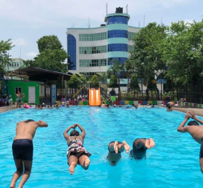 Swimming at St, Joseph's School Swimming Pool